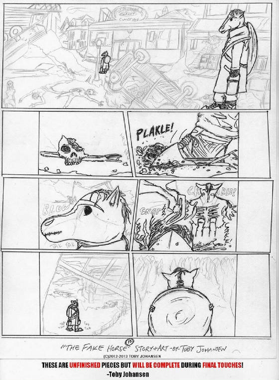 SAMPLE PAGE 3 'THE FAKE HORSE'